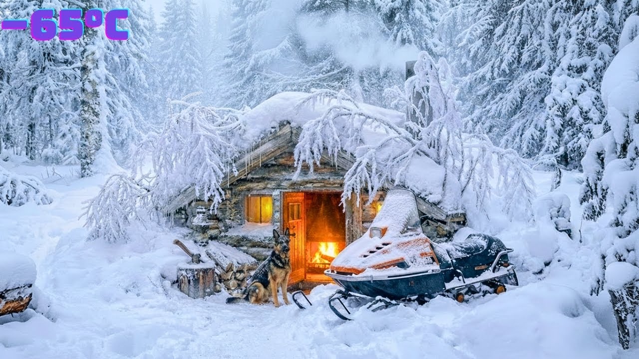 ❄️ Trapped in −65°C Wilderness with My Dog Inside a Remote Winter Hut