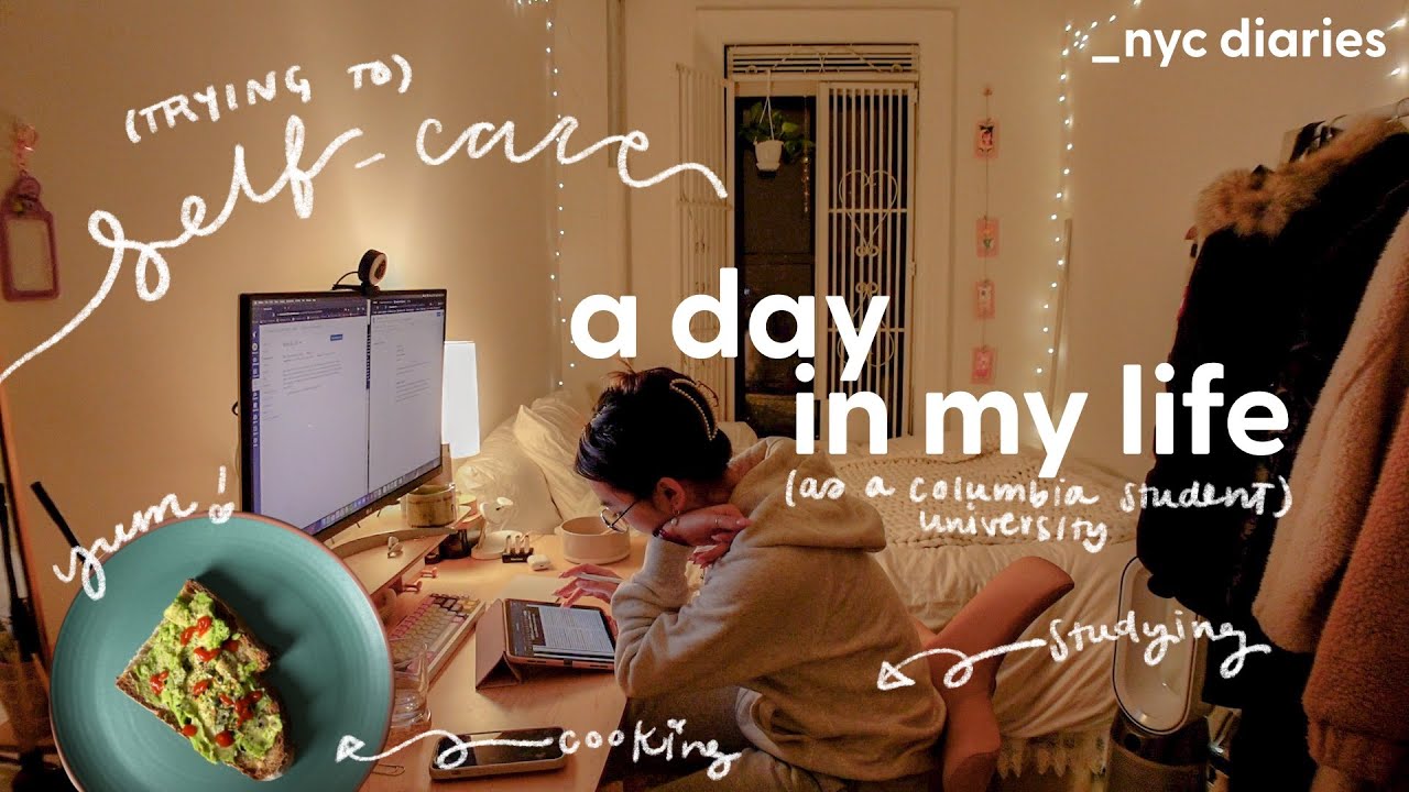 a productive & realistic day in my life 💛 studying & self-care | nyc diaries