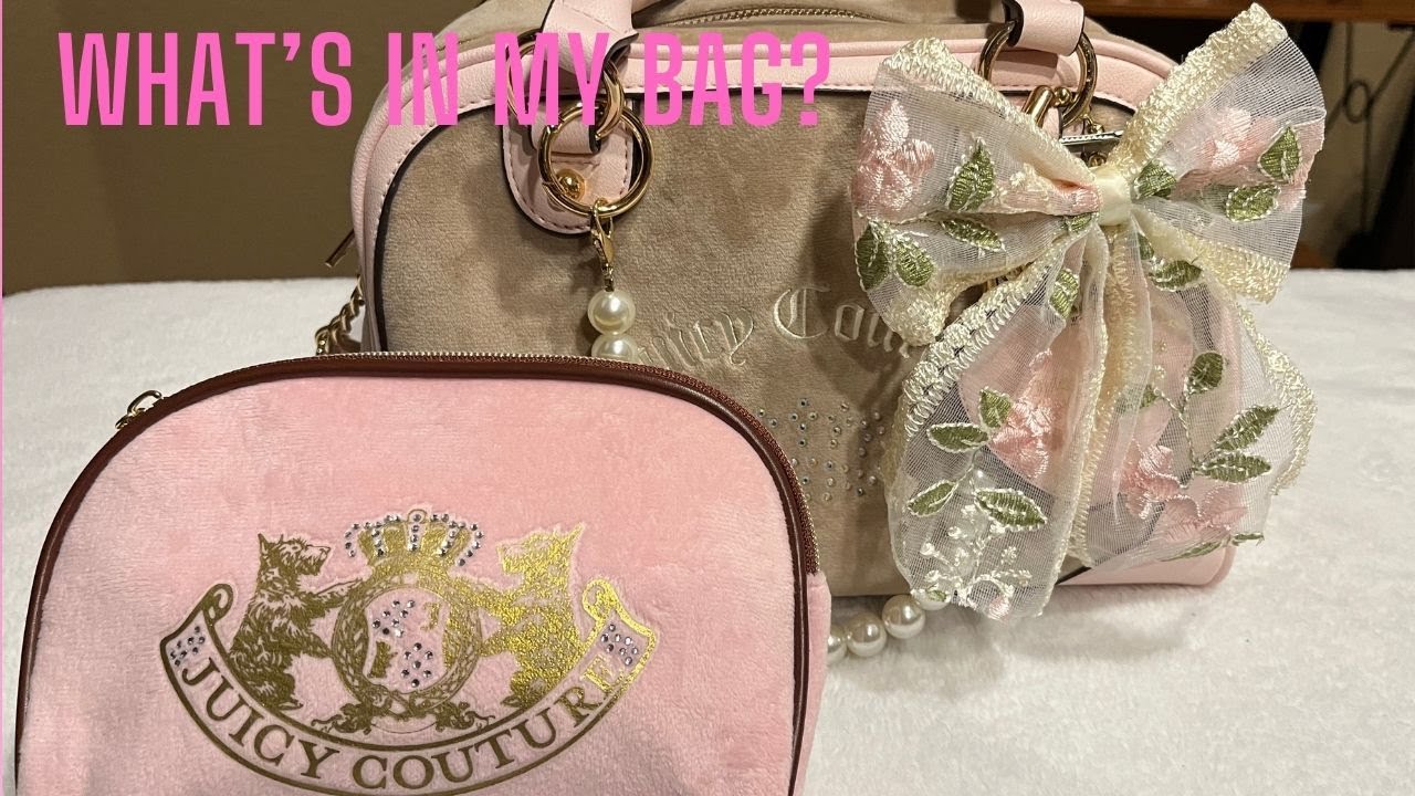 🎀 WHAT'S IN MY BAG| Juicy Couture| Cafe Urban Heritage Bowler Bag