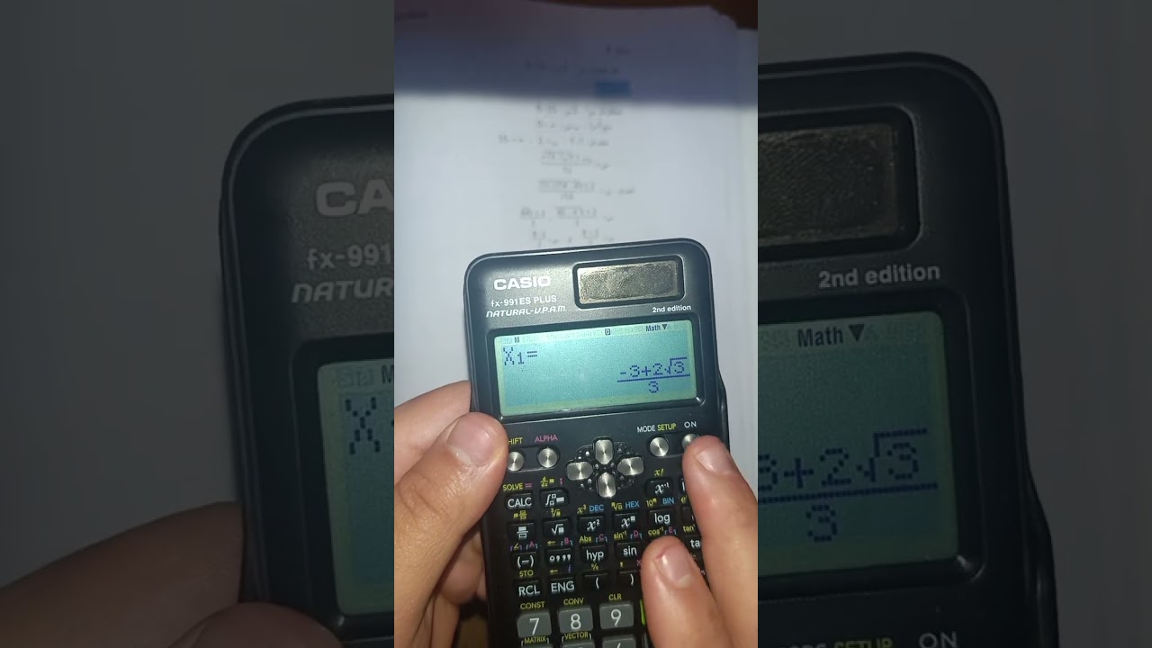 142- حل المعادلات التربيعية باستخدام الآلة الحاسبة 