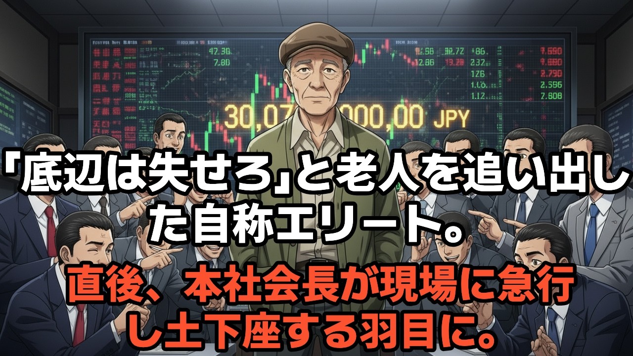全社員がゴミ扱いした不潔な老人の「300億円口座」を確認した瞬間、支店中が凍りついた。本社会長が90度腰を折って謝罪した驚愕の正体。| オーディオブック #感動エピソード #老後の物語 #家族の物語