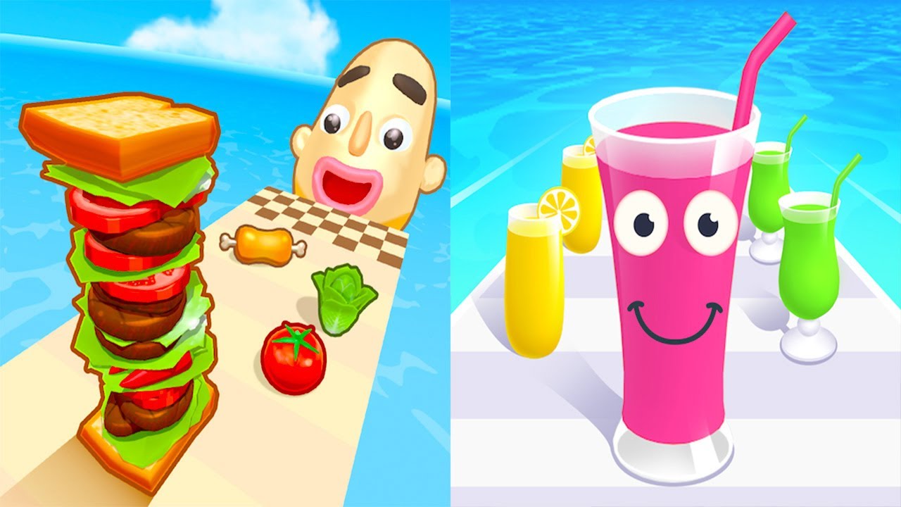 Sandwich Runner VS Juice Run Android iOS Mobile Gameplay Walkthrough Ep 3
