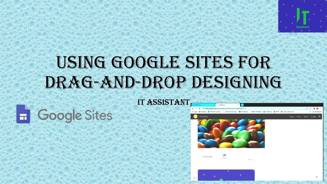 Using google sites for drag and drop designing