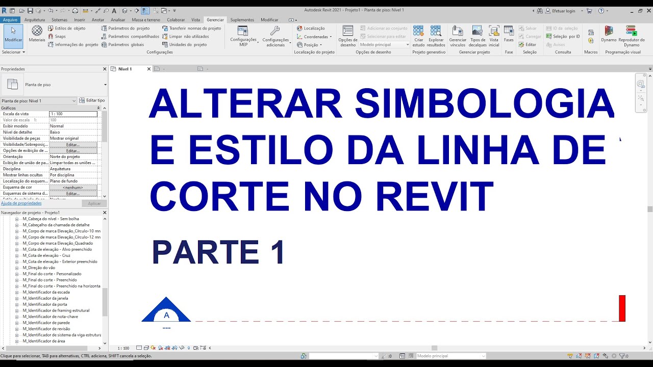 Como alterar simbologia de cortes no REVIT - 2020 - Parte 1