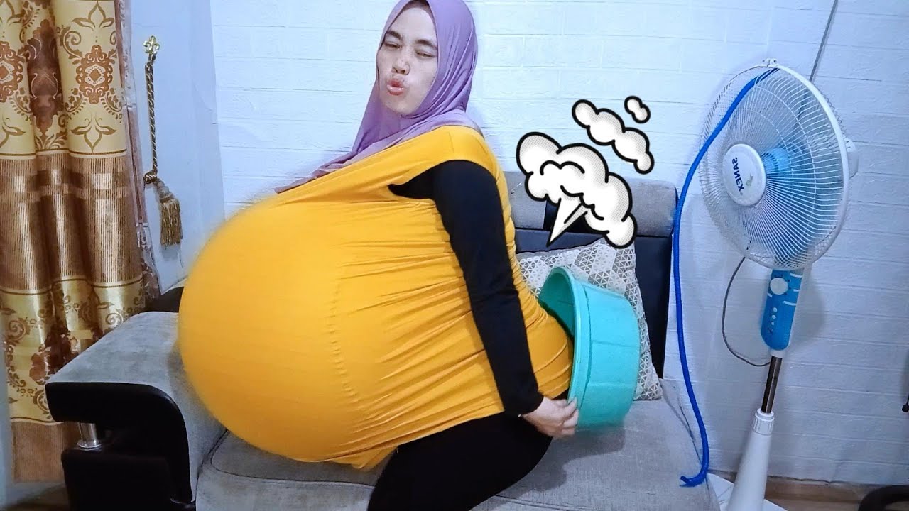 Kelaparan : mama : Makan : Angin : Perut : Jadi : Kembung : Buncit : Melahirkan : di : baskom
