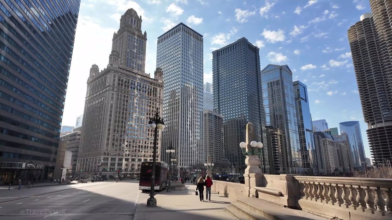 Walking in Downtown Chicago