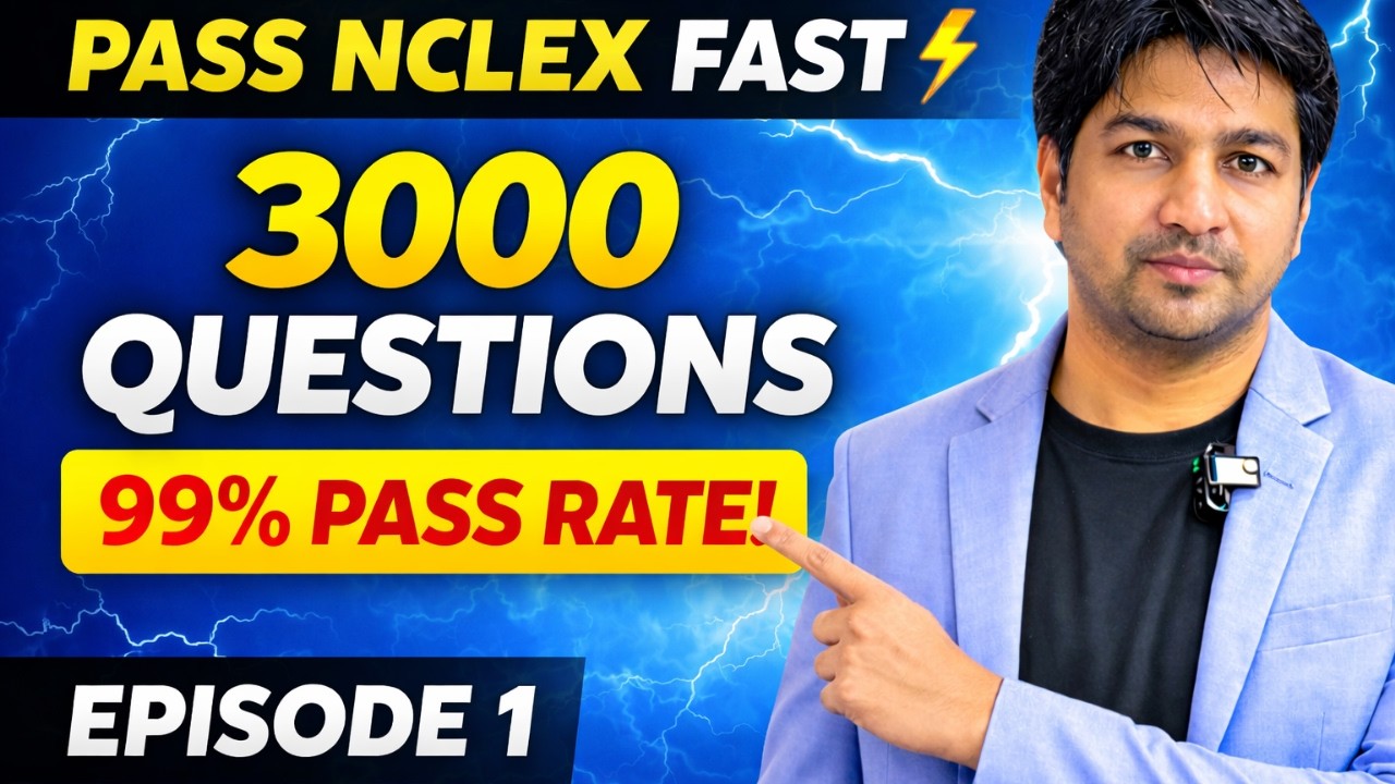 «Эпизод 1: 3000 ранее задаваемых вопросов по NCLEX | Стратегия для 99% успешной сдачи экзамена»