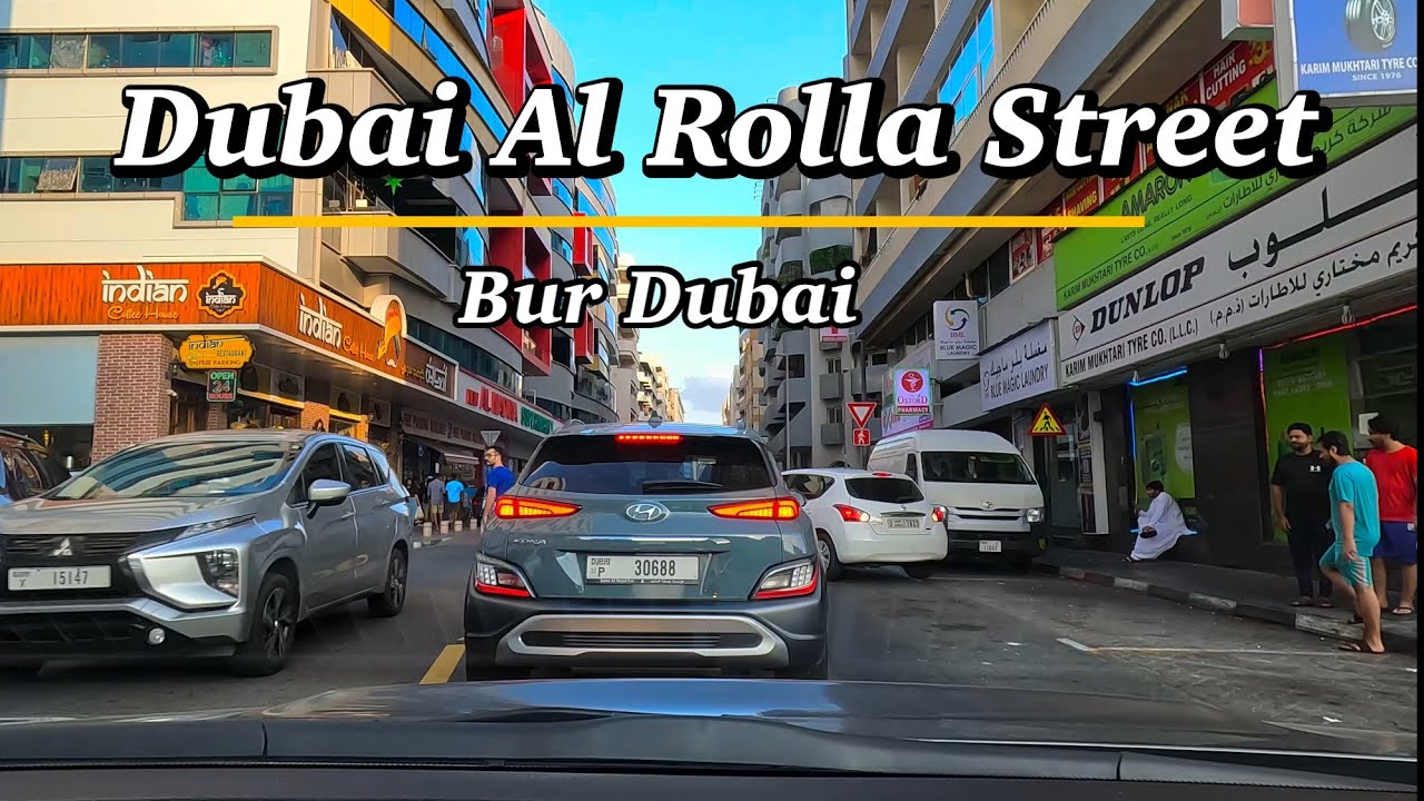 Dubai Drive || Dubai Al Rolla Street | Bur Dubai | driving in Dubai Rolla Street residences | UAE