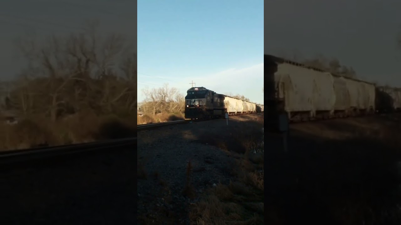 NS #9962(GE D9-44CW) leads a NB UP Manifest, plus my Dad joining 🙂