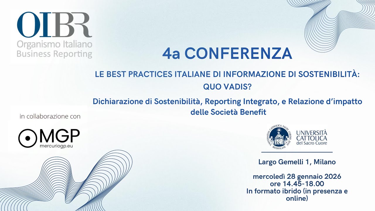 4a Conferenza sulle Best Practices Italiane di informazione di sostenibilit&agrave;