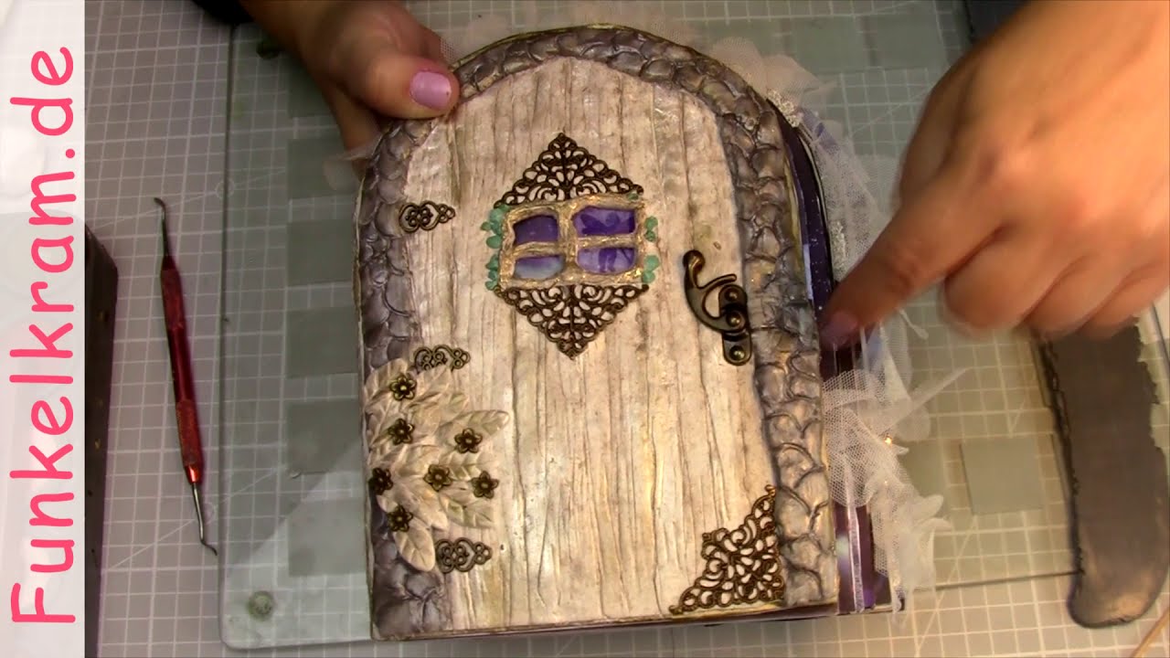 JunkJournal Elfentür Tutorial & Schablone Freebie