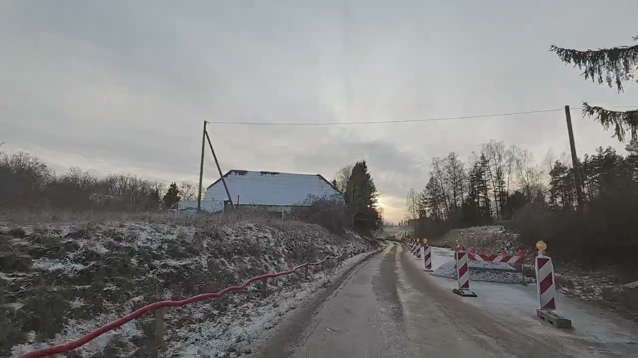 Ceļa remonts LUBES DZIRNAVAS - VALDEMĀRPILS. timelapse