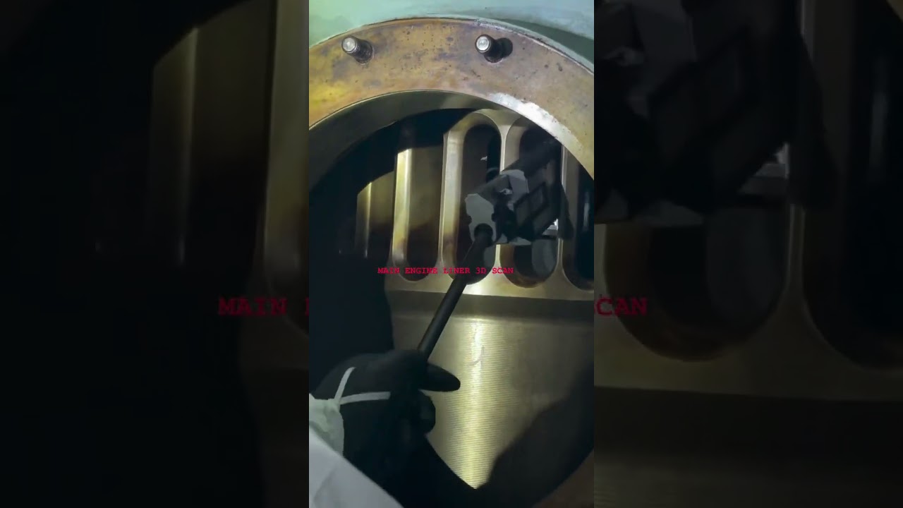 Ship main engine liner 3D scan