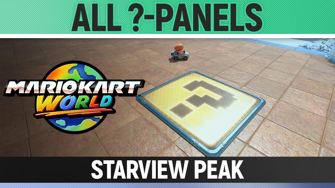 Mario Kart World - Starview Peak - All ?-Panels / All Question Mark Panels