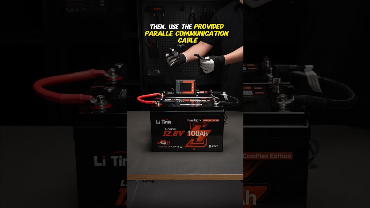 LiTime Lab #022 - How to Monitor and Parallel Batteries with RS485 Display？