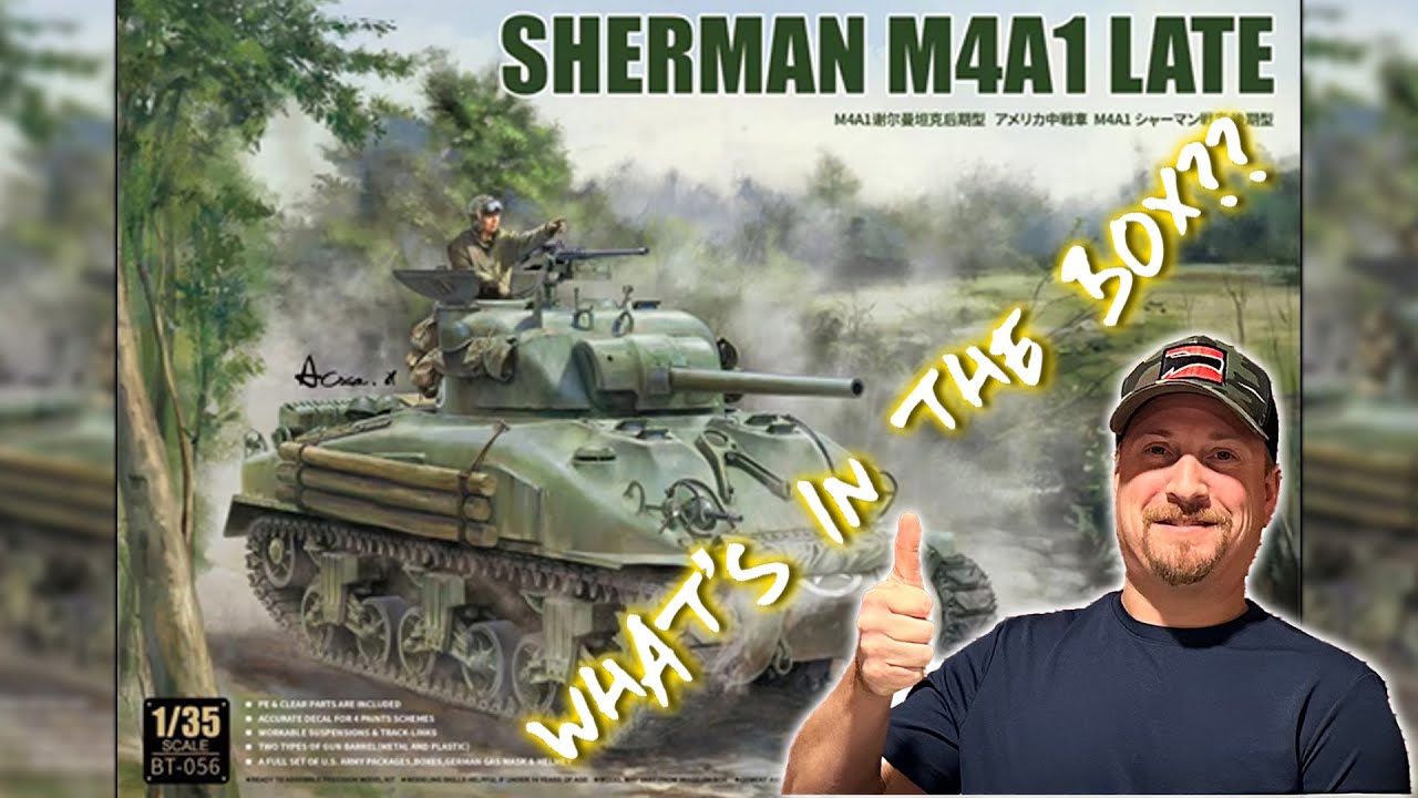 M4A1 Sherman Late 1/35 Scale Plastic Model Kit by Border Models - What's In The Box??