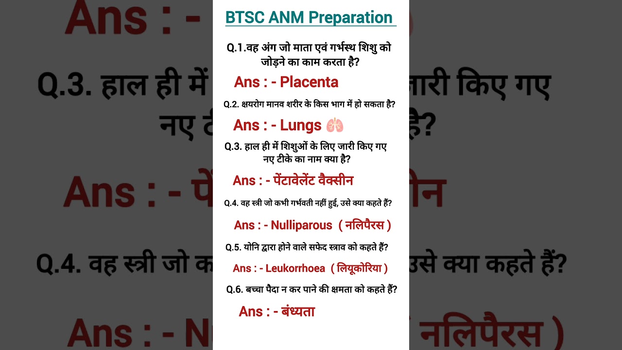 BTSC ANM 2025 l ANM GNM BSC nursing preparation l ANM New Syllabus 2025