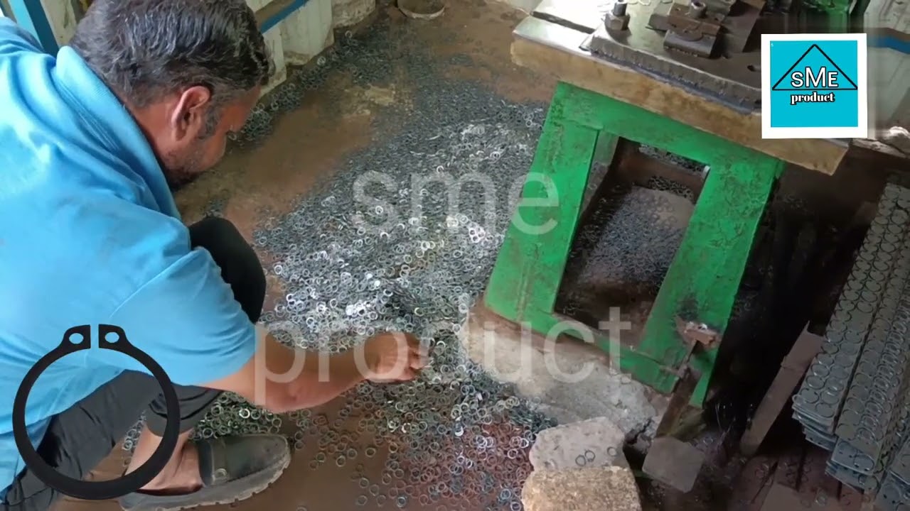 amazing process of external circlip making. by sme product