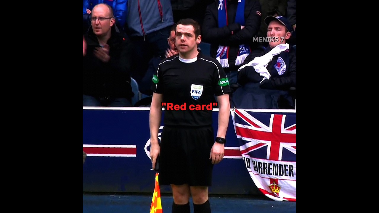 Linesman showing a player a red card 🤯🔥 #football #scotland #ytshorts