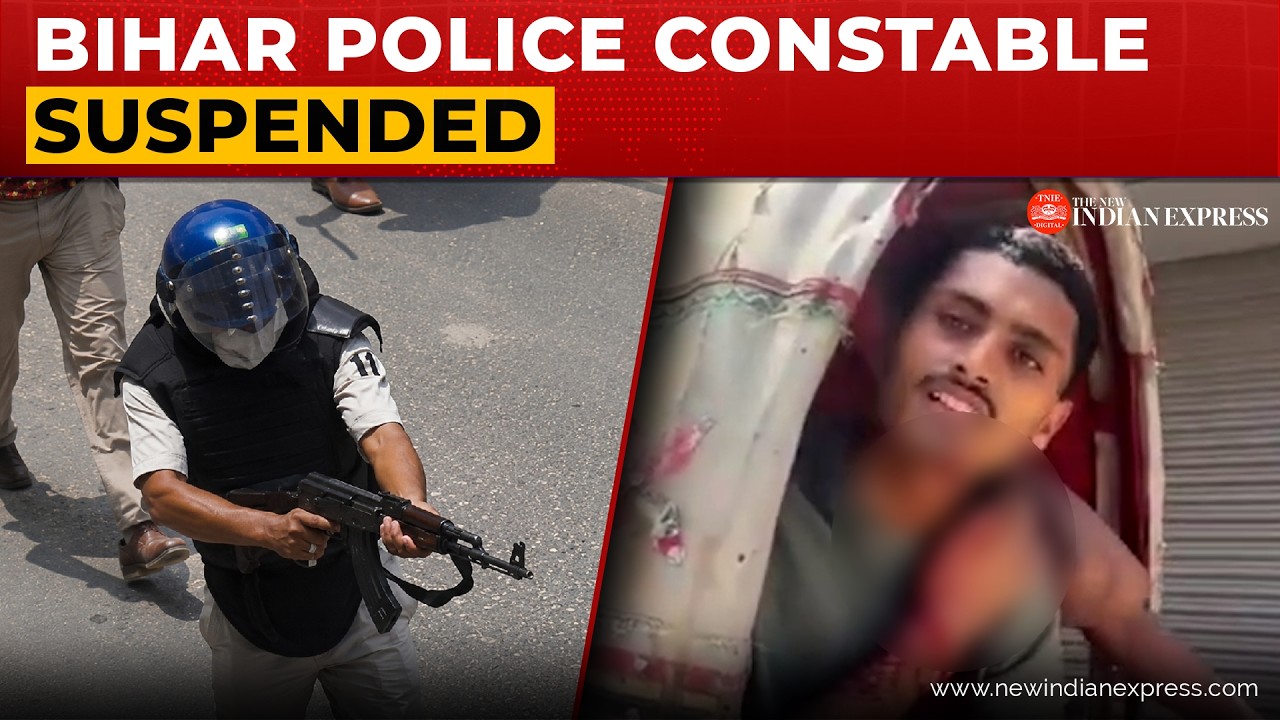 Bihar police constable suspended for firing AK-47 during NEET paper leak protest
