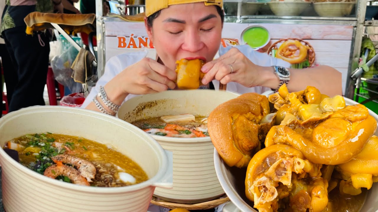THỬ THÁCH CÓ ĂN HẾT ĐƯỢC 2 THAU BÁNH CANH BÀ BA NÚP HẺM  VÀ HẬU TRƯỜNG CƯỜI RA NƯỚC MẮT