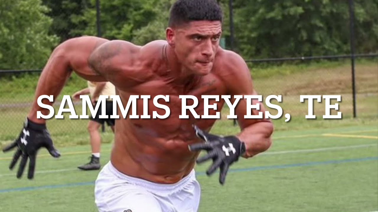 Sammis Reyes, TE, NFL International Pathway Program | Workout Video | Former Chilean Basketball Star