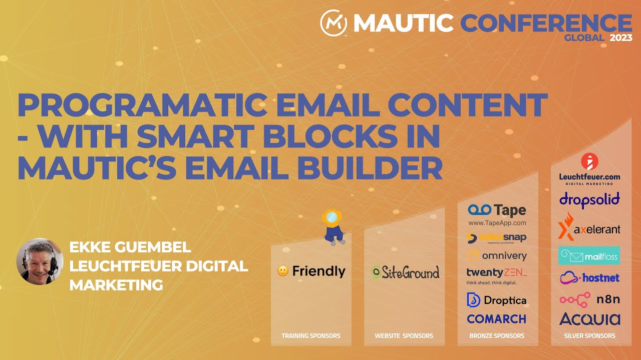 Programatic email content   with smart blocks in Mautic's email builder