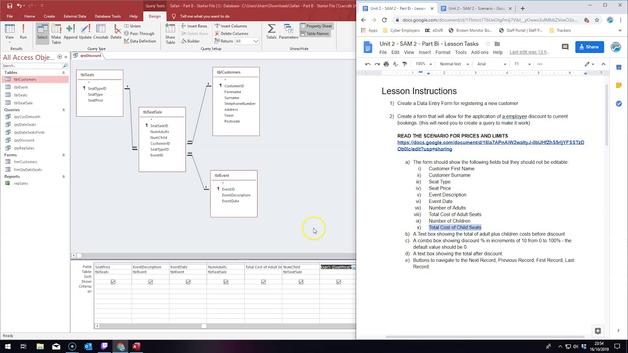 BTEC IT (2019) - SAM June 2019 - Part B - Calculated Fields