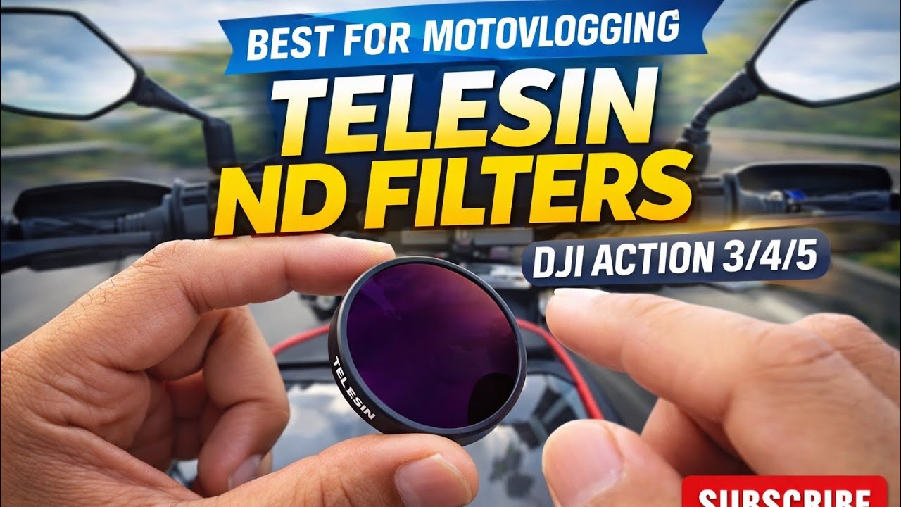 TELESIN ND FILTERS for dji action camera 3/4/5pro/ Best ND filters for motovlogging 