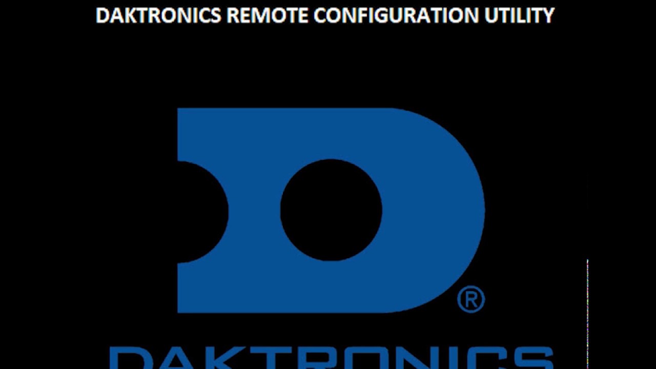 How to run a test pattern using the Daktronics remote display configuration utility.