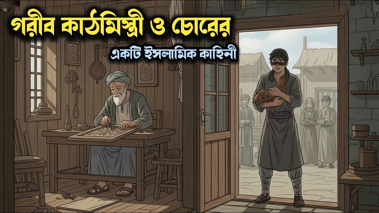 গরীব কাঠমিস্ত্রী ও চোরের শিক্ষণীয় মজার গল্প | একটি ইসলামিক শিক্ষণীয় কাহিনী |  Islamic Bangla Golpo