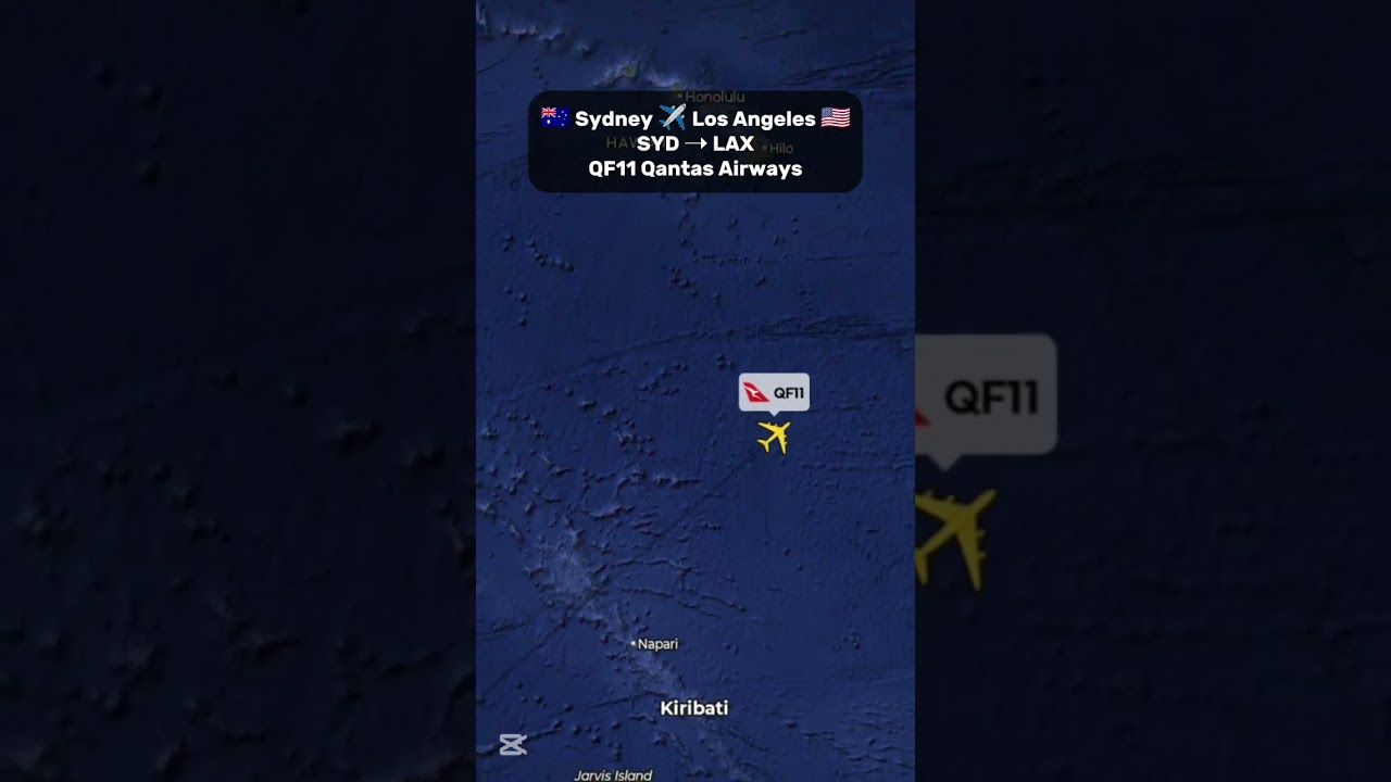 🇦🇺 SYDNEY TO LOS ANGELES 🇺🇸 LIVE FLIGHT PATH | Qantas Flight QF11 #PlaneFinder | Wayvana