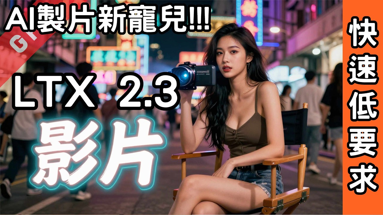 [字幕版] AI 製片新寵兒!!! LTX 2.3 - 快速低硬件要求!!! #廣東硬件話 #comfyui #ltx2 #ai影片製作 #ai創作