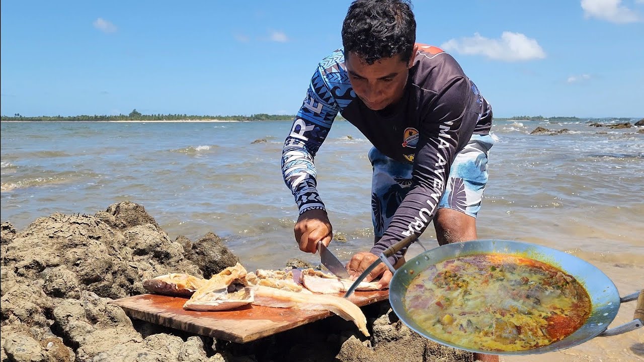 Aventura em família (captura e preparo em meio a natureza). 