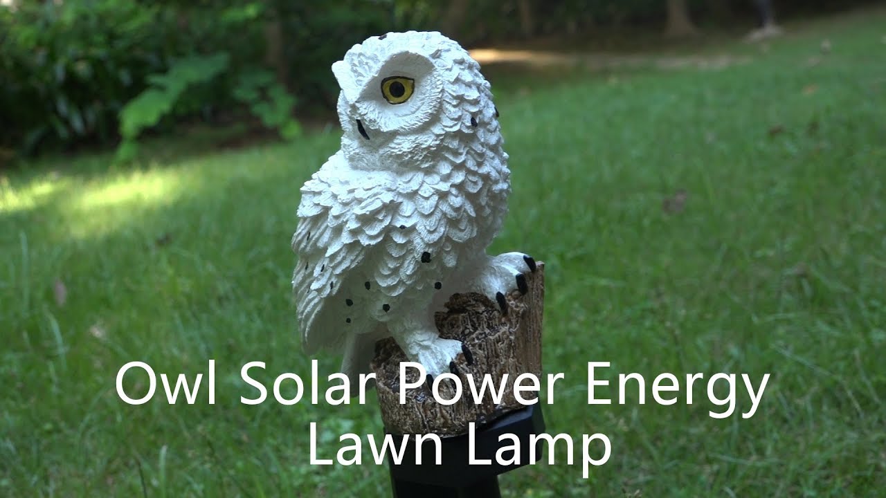 Owl Solar Power Energy  Lawn Lamp