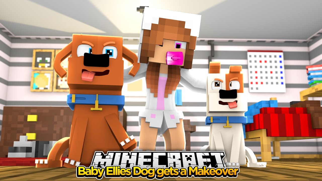 Minecraft Little Kelly : BABY ELLIES DOG GETS A MAKEOVER!
