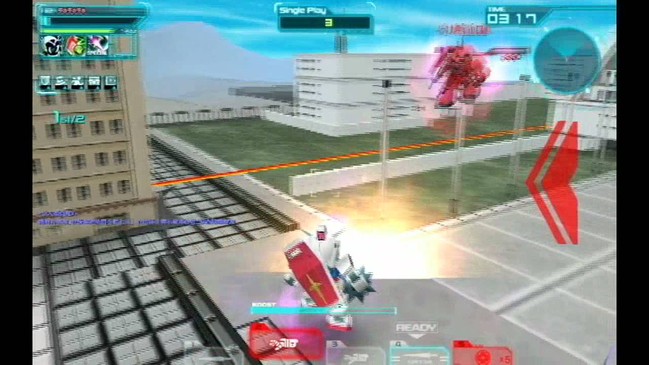 [SDGO] Gundam(Hyper Hammer) VS ZakuII (Char Custom)