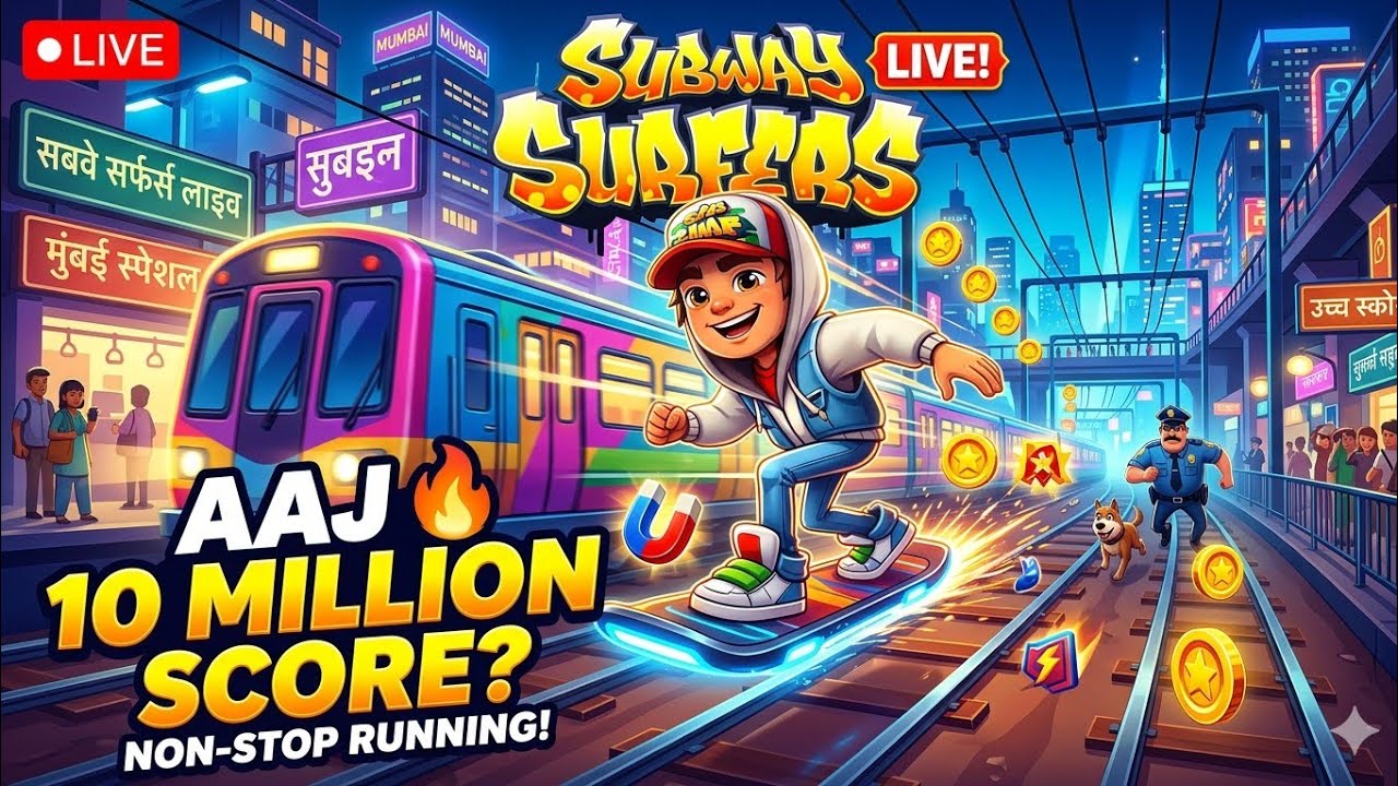 kya police mujhe pakad payega Subway surfers live 🛑