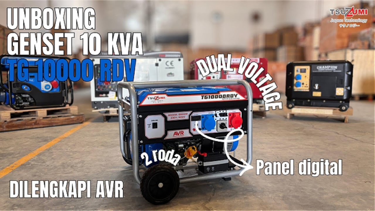 📦Unboxing Genset Open TG 10000 RDV Real Dual Voltage | 0878-0104-0101