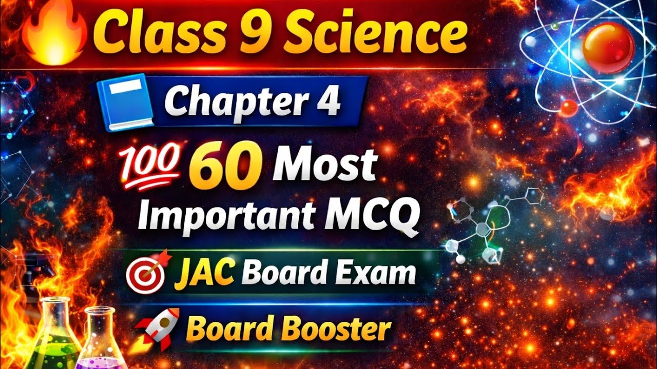 Class 9 Science Ch 4 | JAC Board 50 Most Important MCQ  for Exam Hindi & English Med | Board Booster