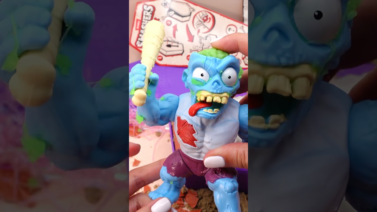 ASMR &bull; Unboxing Zuru Smashers Horror House &bull; satisfying cracking digging and ripping sounds