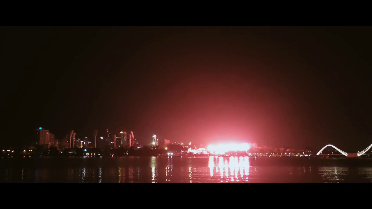 New year Firework celebration in Perth, Western Australia
