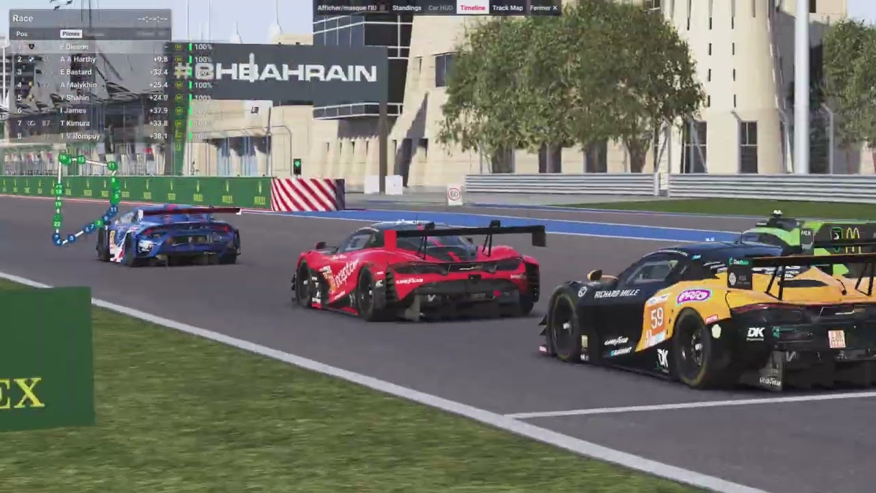 Essai Bahrain 1h00 avec les IA