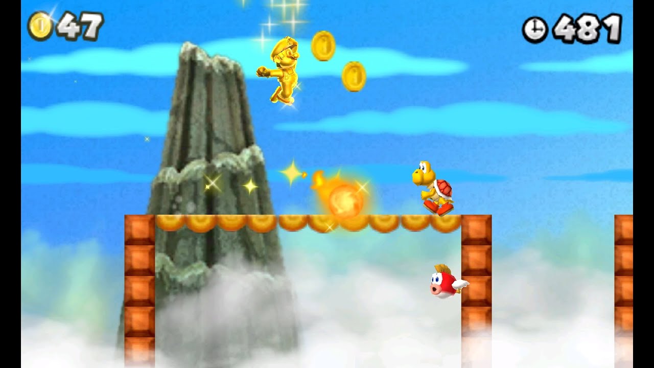 Super Mario Bros. remake in New Super Mario Bros. 2 - World 2