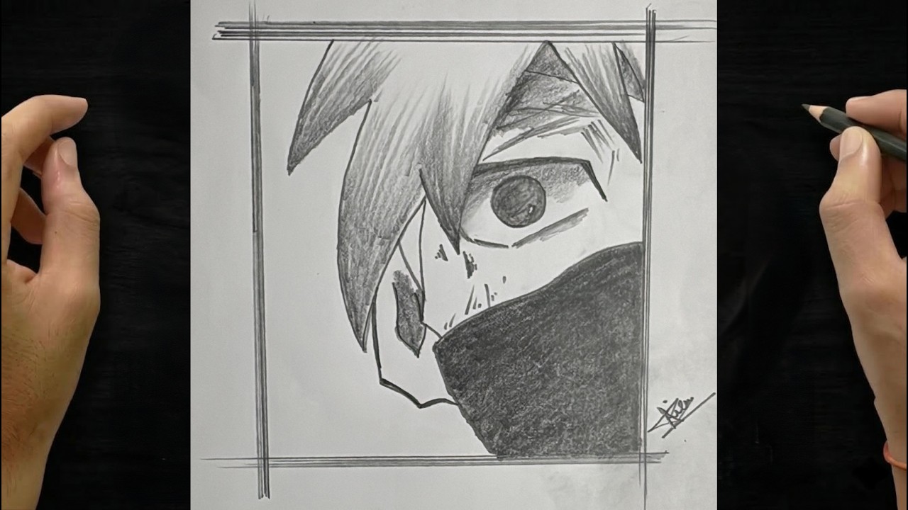 How to Draw Anime Boy 😎| Step by Step Easy Pencil Sketch #animedrawing#howtodraw#drawing#learnart