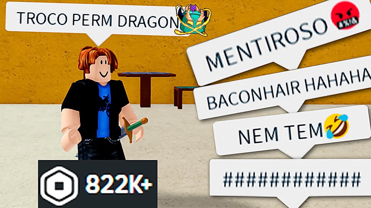 BACON HAIR TROCANDO PERM DRAGON NO BLOX FRUITS!