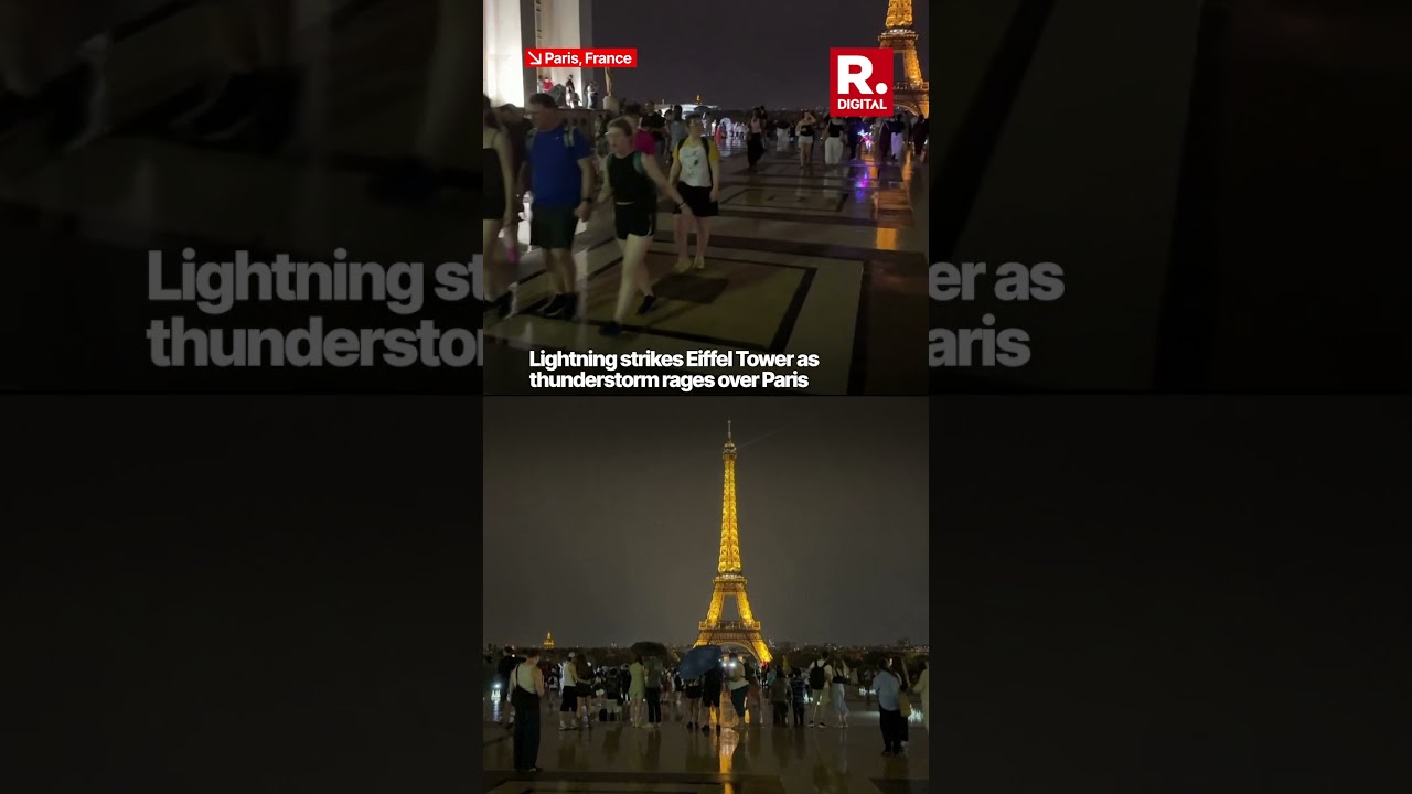 Paris Thunderstorm: Dramatic Video Captures Moment Lightning Strikes The Eiffel Tower