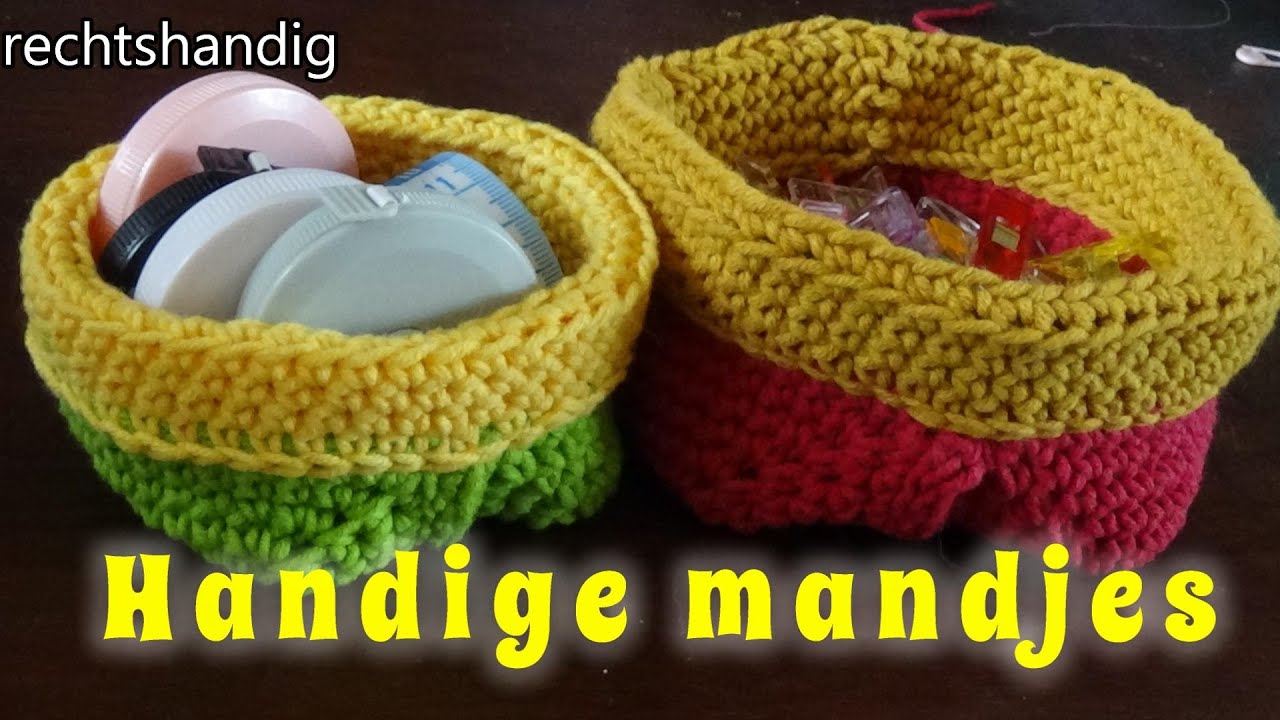 Haken - tutorial #551: Handige mandjes