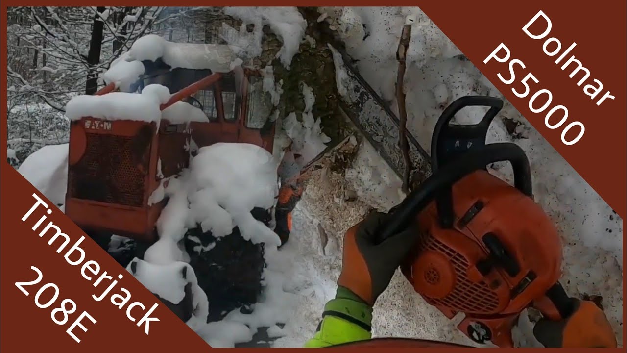 Buchenbrennholz im Schnee❄️Dolmar PS 5000