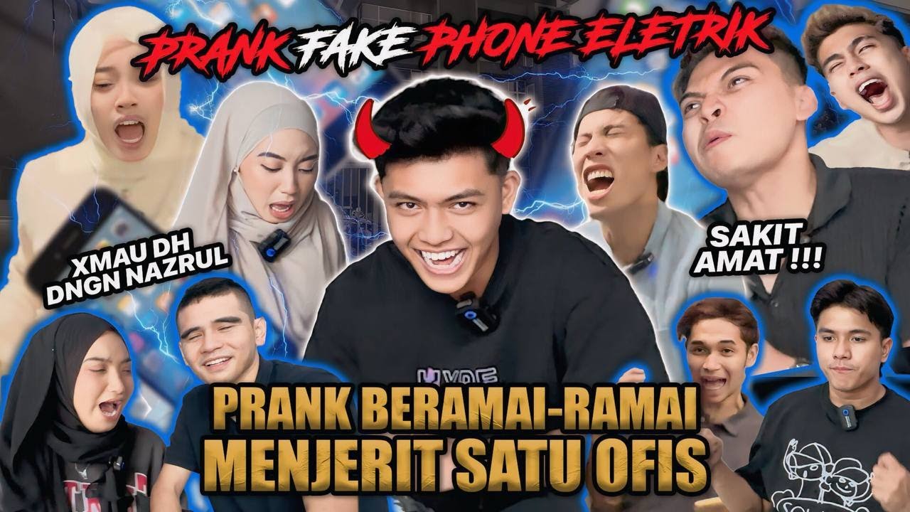 PRANK PHONE ELEKTRIK MENJERIT SATU OFIS!!! SEMUA KOMPLOT KENAKAN AITEAM?!